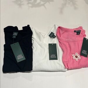 Wild Fable Trio tank tops Black, White, and Pink size Medium NWT